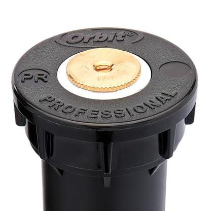 Orbit 80329 2" Professional Series Adjustable Pressure-Regulating Spray Sprinkler Body with Brass 15' Quarter Pattern Nozzle - style: Brass 15' Quarter Pattern
