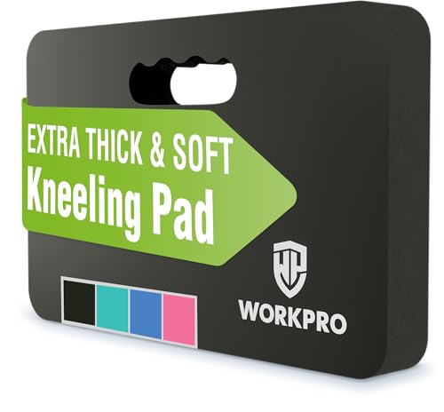 WORKPRO Extra Thick Kneeling Pad, Soft NBR Foam Cushioning for Knees - color: Black, size: 1 Pack