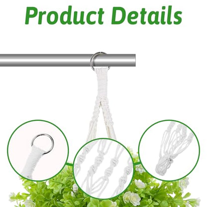 Macrame Plant Hanger 2 Pack Hanging Planters Baskets for Indoor Plant