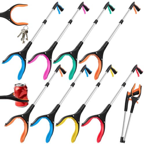Grabber Reacher Tool - 32” Extra Long Foldable Gripper and Reaching Tool - color: 8-pack