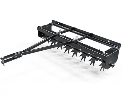YINTATECH 48" Lawn Aerator Tow Behind with Universal Hitch for spike Aerator, Black