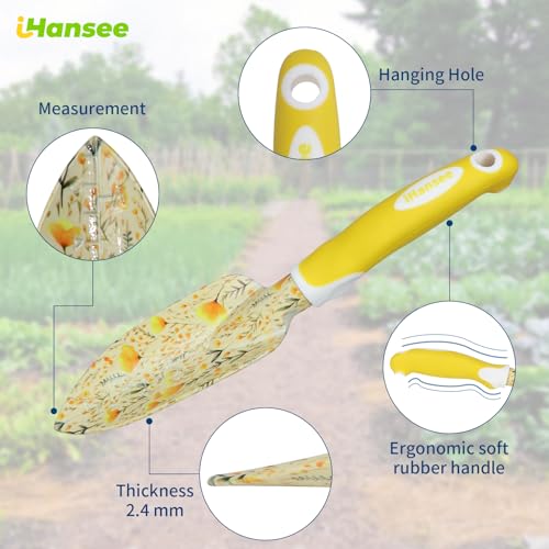 Yellow Garden Tools Set 10 Pieces, Gardening Gifts for Women - color: yellow
