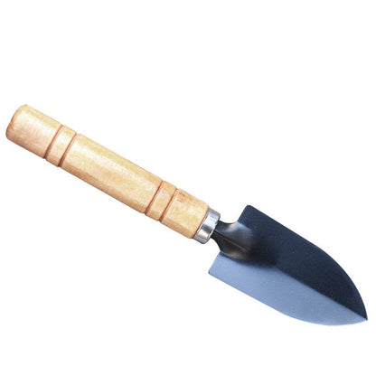 Wood Handle Garden Hand Trowel Iron Narrow Shovel Mini Digging Spade for Planting Transplanting Weeding Potting Succulent Care 6.69 x 1.38 Inch with Storage Bag 1 PCS