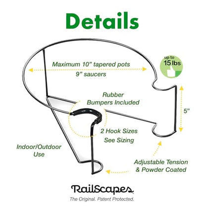 Bloem Railscapes Floating Railing Plant Clip for 1/2" - 3/4” Narrow Spindles - size: 1/2"-3/4" Narrow Spindles
