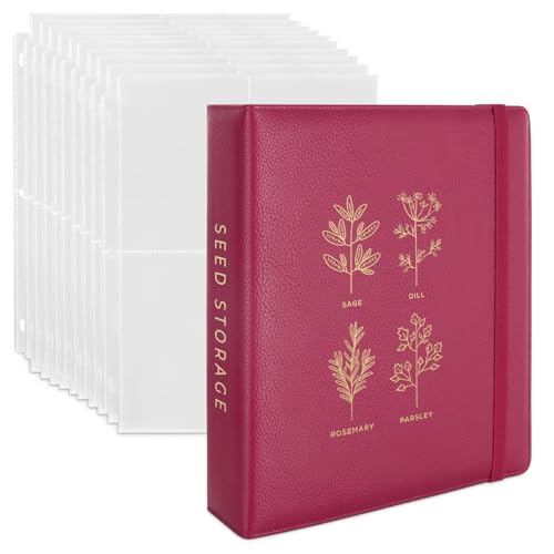 Wildgoose Seed Binder - Seed Packet Organizer, Storage Book, Raspberry - color: RASPBERRY