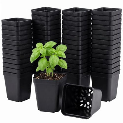 100 Packs Square Nursery Pots for Plants 2.2 Inch Seedling Pots - size: 2.2 Inch
