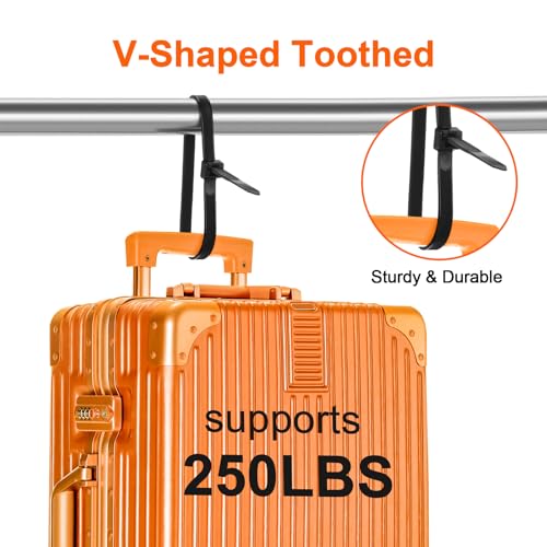 12 Inch V-Shaped Zip Ties Double Sided Toothed,250 LBS Tensile Strength Heavy Duty Cable Wire Ties With Self-Locking Adjustable More Durable Nylon Tie Wraps for Indoor Outdoor（50 Pack） - size: 12 inch 50 Pack （250 Lbs ）