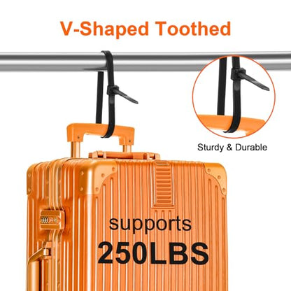 12 Inch V-Shaped Zip Ties Double Sided Toothed,250 LBS Tensile Strength Heavy Duty Cable Wire Ties With Self-Locking Adjustable More Durable Nylon Tie Wraps for Indoor Outdoor（50 Pack） - size: 12 inch 50 Pack （250 Lbs ）