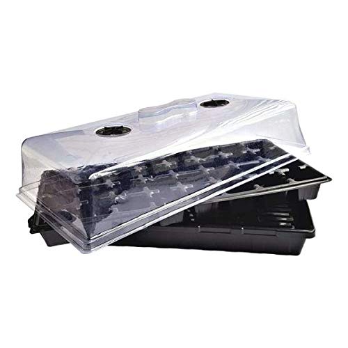 Bootstrap Farmer 32 Cell Seed Starter Kit, 2-Pack with 6 Inch Domes and Heavy Duty 1020 Trays, Reusable Propagation System for Commercial Growers - size: 2 Cell, 2 Flat, 2 Dome