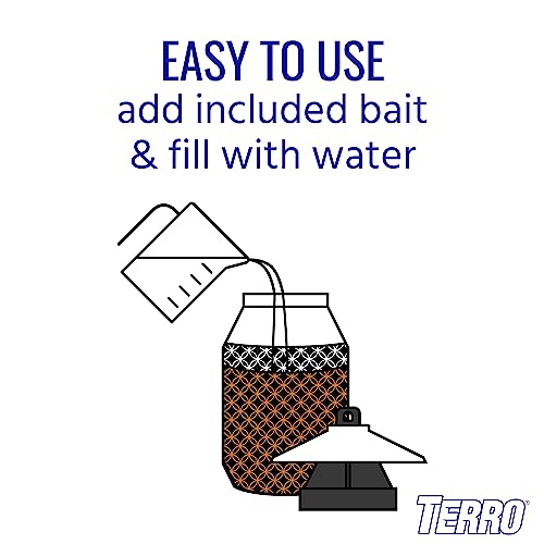TERRO T380 Outdoor Reusable Fly Magnet Fly Trap - Poison Free Trap with Bait,(Pack of 6) - size: 6 Pack