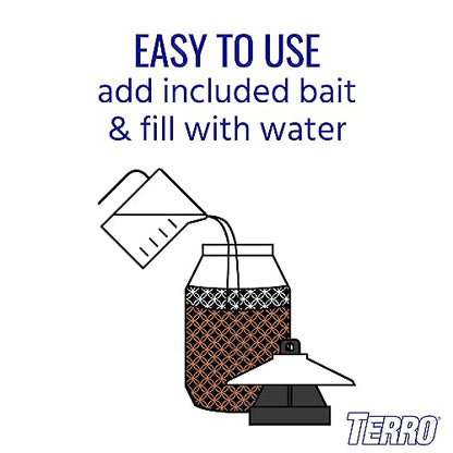 TERRO T380 Outdoor Reusable Fly Magnet Fly Trap - Poison Free Trap with Bait,(Pack of 6) - size: 6 Pack