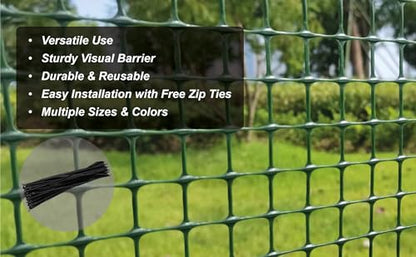 PotatoLife Green Plastic Garden Fence, Hardware Mesh, 4' x 75' - color: Green, size: 4' x 75'
