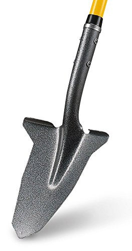 Spear Head Spade SHFD3 40" Yellow Garden Spade Shovel - Gardening Shovel with a 9" x 11" Beveled Blade, Steel-Reinforced Fiberglass Long Handle & Cushioned D-Grip - Digging Spade for Planting - color: Yellow