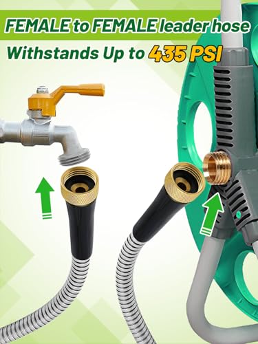 3ft Female to Female Short Garden Hose with Brass Fittings - size: 3ft