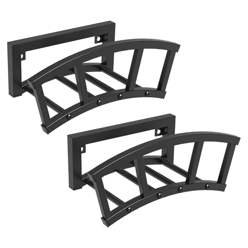 2 Pack Garden Hose Holder Wall Mounted, Outdoor Heavy Duty Metal Water Hose Holder Hanger Holds 125-ft Water Pipe, Sturdy Detachable Hose Storage Organizer Reel Rack for Outside Garden Lawn Yard Farm - size: 2 Pack