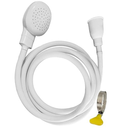Portable Shampoo Sink Spray Hose, Faucet Attachment with Nozzle for Hair Washing, Baby & Pet Bathing, Vegetable Rinsing, White (White, 3M/9.84FT) - size: 3M/9.84FT