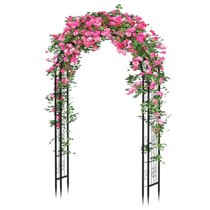 Arbuxzuy 7ft Metal Garden Arch Trellis for Climbing Plants