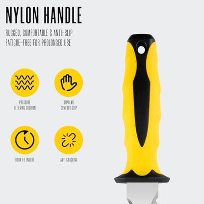 Insulating knife - sod knife, 7.87inch stainless steel blade, suitable for cutting insulating rock wool, Thermal insulation wool - color: Short Yellow