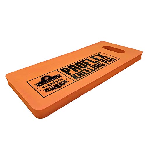 Ergodyne ProFlex 375 Kneeling Pad, Foam Knee Cushion, Water Resistant Kneeling Mat, 8" x 18" x 1,Orange, Compact - color: Orange, size: Compact