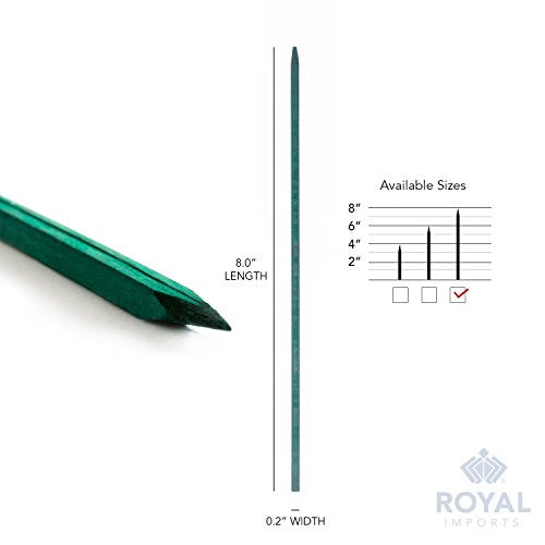 Royal Imports Wood Plant Stake 8" Floral Picks Sign Posting Garden Sticks - size: 8 inch - 100 Pack