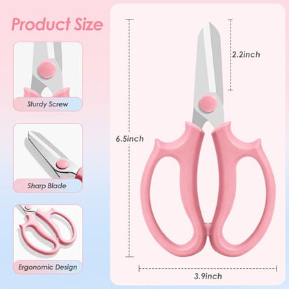 4PCS Flower Scissors, Stainless Steel Floral Scissors (Standard) - size: 4PCS Standard