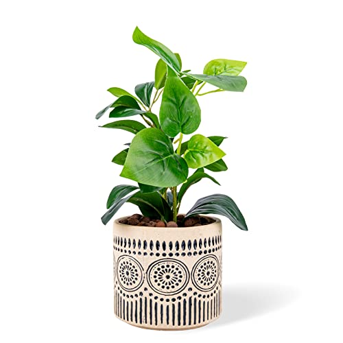Ceramic 5 Inch Succulent Plant Pot Small Flower Planter - color: Pattern