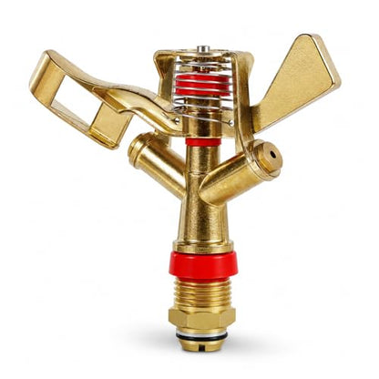 Brass Impact Sprinkler 1/2 Inch 360 Degree Rotating Garden Lawn Irrigation