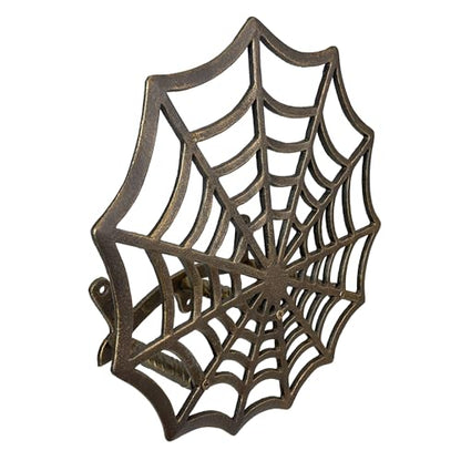 Zeckos Garden Hose Holder Spider Web 14 Inch Cast Iron Bronze - color: Spider Web - Bronze
