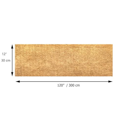 SUNYAY 12x120 inch Natural Coco Liner Roll Coconut Coir Liner Sheets Coco Mat for Planter Window Box Flower Basket Garden Decoration Animal Pet Pad Liner - size: 12x120 inch