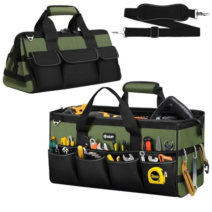 UUP 20" Tool Bag Extra Large, HeavyDuty Spacious Tool Box Organizer, Green - color: Green, size: 20 Inch