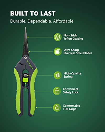 6.5" Gardening Scissors, Ultra Sharp Plant Trimming Scissors - size: 6.5 Inch Straight*2