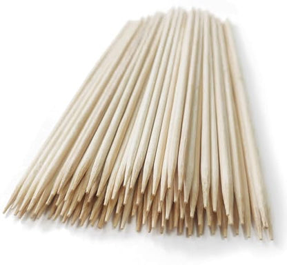 100 Pack 18" Bamboo Plant Stakes for Indoor Plants, Long Wood Skewers Sticks for Plant Support Tomato Floral Flower Bouquet, Garden Wooden Sticks Sign Posting and Other Crafts (100pc - 18 inch)