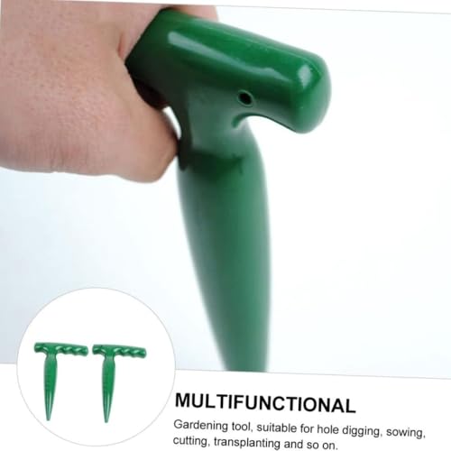 Plant Green Practical Durable Plant Sow Dibber Hole Punch Version Loosen Soil Soil Dibbler Garden(Green)
