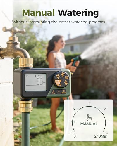Diivoo Brass Irrigation Timer, Faucet Timer for Outdoor Watering - size: 1 Zone