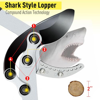 Tree Branch Cutter Garden Shears Set, Loppers for Tree Trimming Heavy Duty