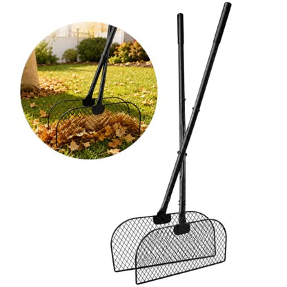 Leaf Grabber Rake with Long Handle, Yard Debris Collector for Lawn