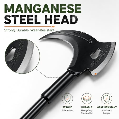 2-in-1 Heavy-Duty Gardening Sickle - color: Matte Black