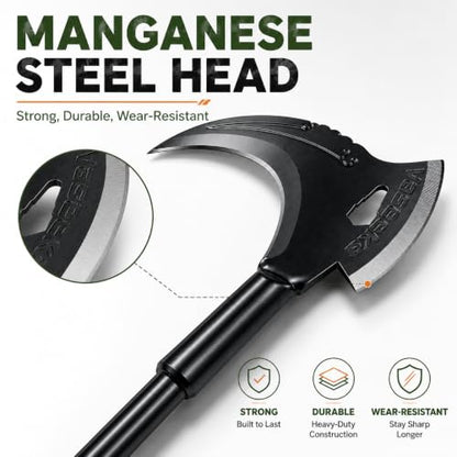 2-in-1 Heavy-Duty Gardening Sickle - color: Matte Black