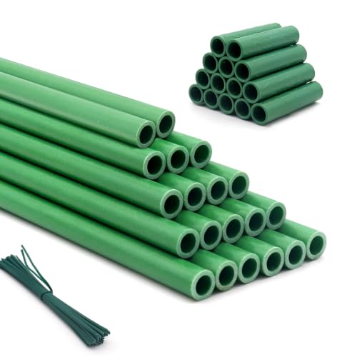 Garden Stakes 16.9Inch 20Pcs HOUNANG Adjustable Length Plant Support Stakes - size: 16.9inch 20pcs
