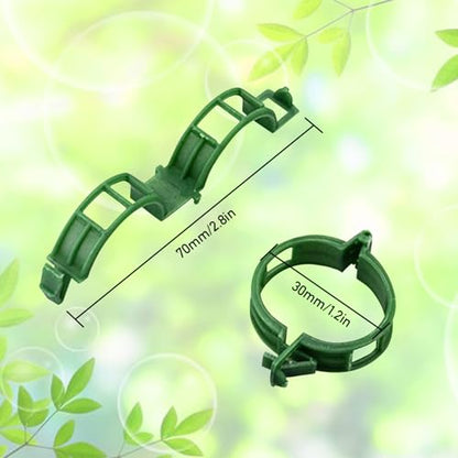 Winmany 100PCS Plant Support Garden Clips Tomato Supports/Connects Plants/Twine/Vines Trellis/Cages Vine Vegetable Fastening Clip Grafting Tools Make Grow Upright and Healthier - color: Green