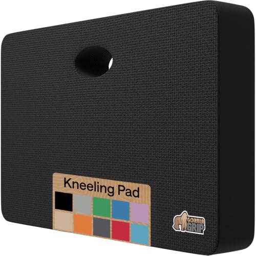 GORILLA GRIP® Extra Thick Foam Kneeling Pad for Gardening, 17.5x11 Black - color: Black