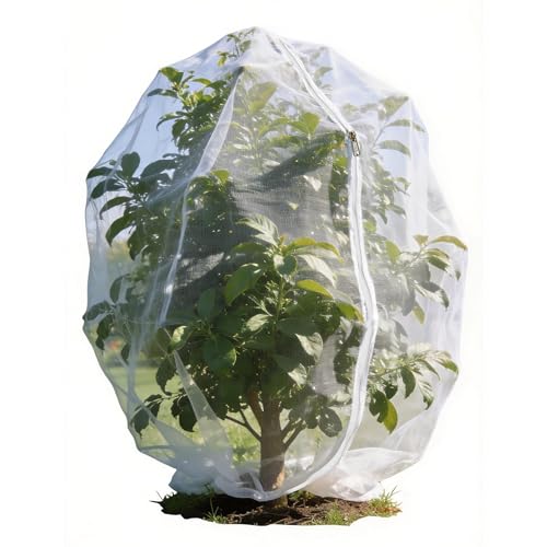 Garden Netting, 1 pcs, 3.28 X 4.9 FT, Featuring Drawstring and Zipper Design, is a Plant Cover and Fruit Tree net Designed to Protect Plants, Fruits, and Flowers from Insects and Birds. - size: 3.28 X 4.9 FT (1 PCS)