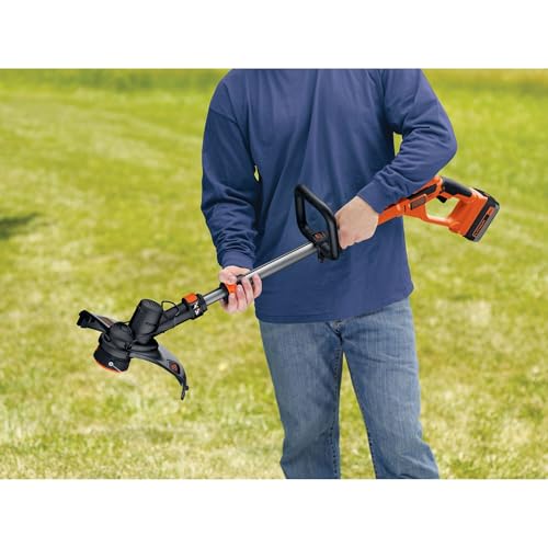 BLACK+DECKER 40V MAX String Trimmer and Lawn Edger, 13 Inch Weed Eater, Far Reach, Battery and Charger Not Included (LST136B) - style: Bare Tool Only