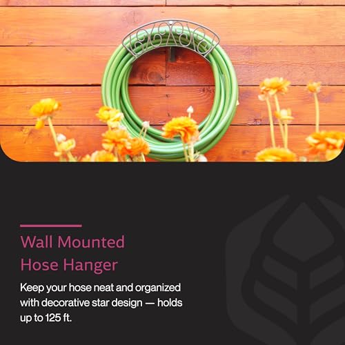 Yard Butler Heavy Duty Wall-Mounted Hose Hanger - Spiral Design, Green - color: Weathered Green, size: Spiral