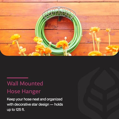 Yard Butler Heavy Duty Wall-Mounted Hose Hanger - Spiral Design, Green - color: Weathered Green, size: Spiral