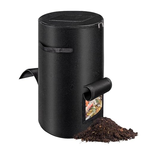 34 Gallon Compost Bins Outdoor with Observation Windows