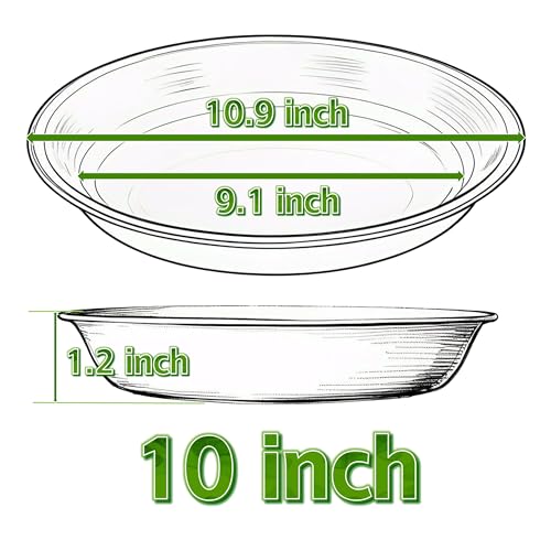 Plant Saucer Pot Tray 10 inch, 2 Packs Plastic Flower Planter Saucers and Drip Trays for Indoors Outdoors, Heavy Durable Plant Plate Water Catcher (White) - color: White, size: 10" - 2 Pack
