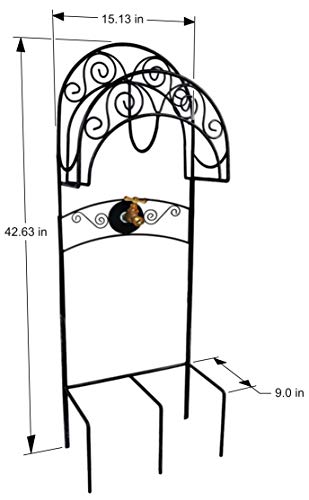 Liberty Garden 640 Carrington Decorative Metal Hose Stand w/Bib, Black
