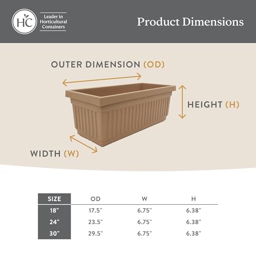 The HC Companies Venetian Window Planter Box, 18 Inch, Black, 2-Pack - color: Black, size: 18", style: Pack of 2