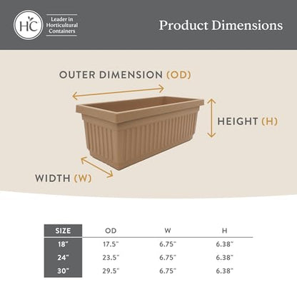 The HC Companies Venetian Window Planter Box, 18 Inch, Black, 2-Pack - color: Black, size: 18", style: Pack of 2